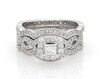 Thumbnail Image 1 of Previously Owned Neil Lane Princess-Cut Diamond Halo Bridal Set 1 ct tw 14K White Gold Size 6
