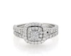 Thumbnail Image 1 of Previously Owned Neil Lane Princess-Cut Diamond Double Halo Bridal Set 1-1/3 ct tw 14K White Gold Size 4.75