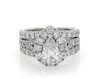 Thumbnail Image 1 of Previously Owned Neil Lane Pear-Shaped Diamond Halo Bridal Set 3-1/4 ct tw 14K White Gold Size 5.75