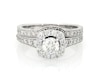 Thumbnail Image 1 of Previously Owned Neil Lane Round-Cut Diamond Halo Bridal Set 1-3/8 ct tw 14K White Gold Size 7