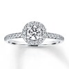 Thumbnail Image 1 of Previously Owned Diamond Engagement Ring 5/8 ct tw Round-cut 14K White Gold