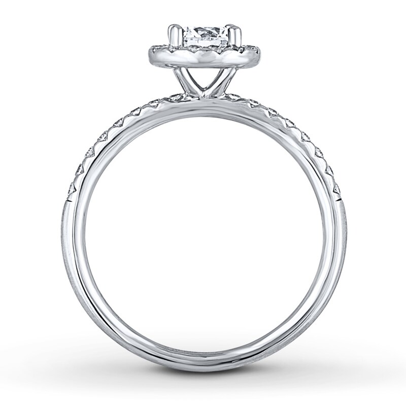 Main Image 2 of Previously Owned Diamond Engagement Ring 5/8 ct tw Round-cut 14K White Gold