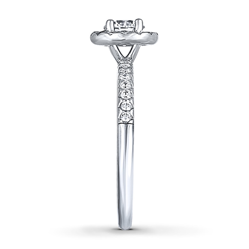 Main Image 3 of Previously Owned Diamond Engagement Ring 5/8 ct tw Round-cut 14K White Gold