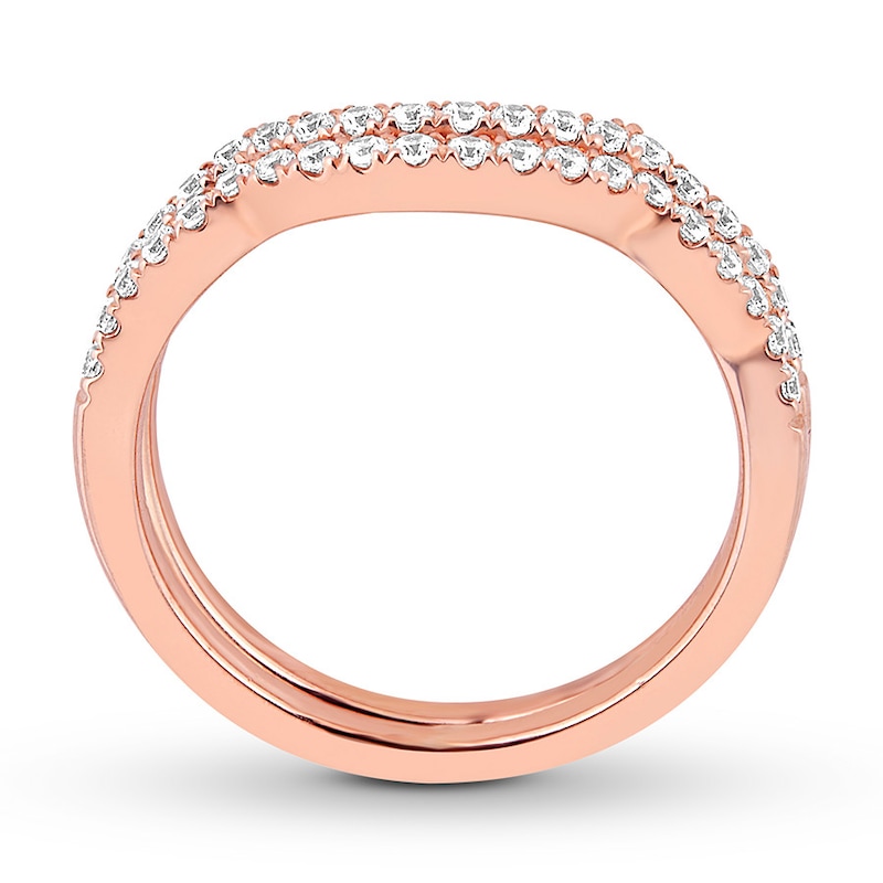 Main Image 2 of Previously Owned Diamond Wedding Band Set 3/8 ct tw Round 14K Rose Gold