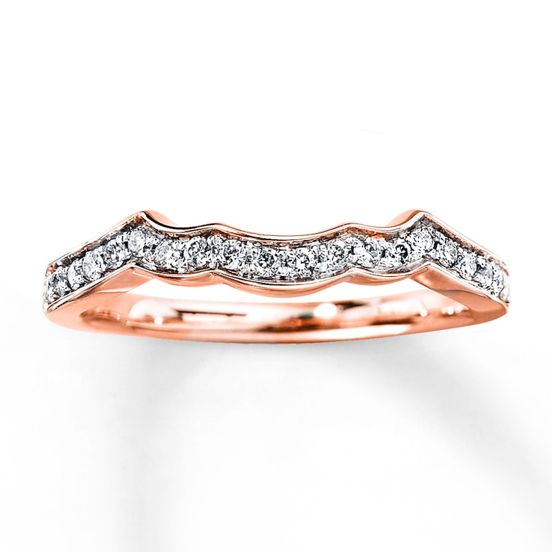 Main Image 1 of Previously Owned Diamond Wedding Band 1/5 ct tw Round-cut 14K Rose Gold