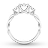 Thumbnail Image 2 of Previously Owned Diamond Engagement Ring 1/2 ct tw Round-cut 14K White Gold