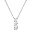 Thumbnail Image 1 of Previously Owned Three-Stone Diamond Necklace 1-1/2 ct tw 14K White Gold 18"
