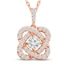 Thumbnail Image 1 of Previously Owned Center of Me Diamond Necklace 1 ct tw 14K Rose Gold 18&quot;
