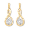 Thumbnail Image 1 of Previously Owned Diamond Drop Earrings 5/8 ct tw Round-cut 14K Yellow Gold