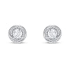 Thumbnail Image 3 of Previously Owned Diamond Knot Earrings 1/2 ct tw Round-cut 10K White Gold
