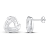 Thumbnail Image 2 of Previously Owned Diamond Knot Stud Earrings 3/8 ct tw Baguette-cut 10K White Gold
