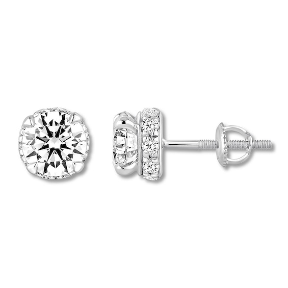 Previously Owned Diamond Stud Earrings 1 ct tw 14K White Gold