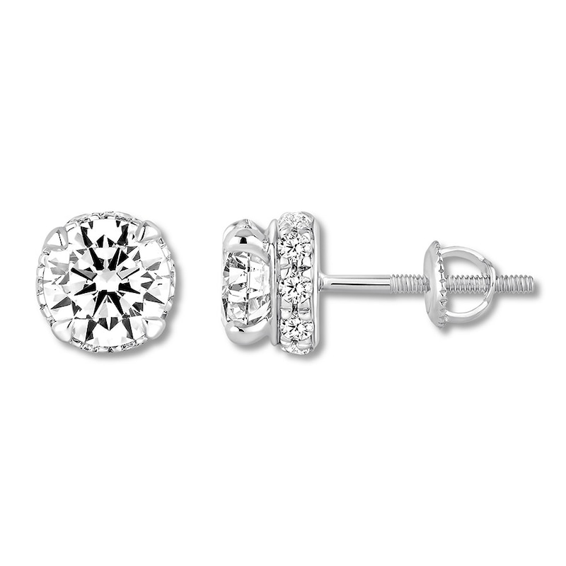Main Image 1 of Previously Owned Diamond Stud Earrings 1 ct tw 14K White Gold