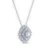 Thumbnail Image 2 of Previously Owned THE LEO Cushion-Shaped Diamond Necklace 1 ct tw Round-Cut 14K White Gold 19&quot;