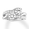 Thumbnail Image 1 of Previously Owned Ever Us Two-Stone Diamond Ring 3 ct tw Round-cut 14K White Gold