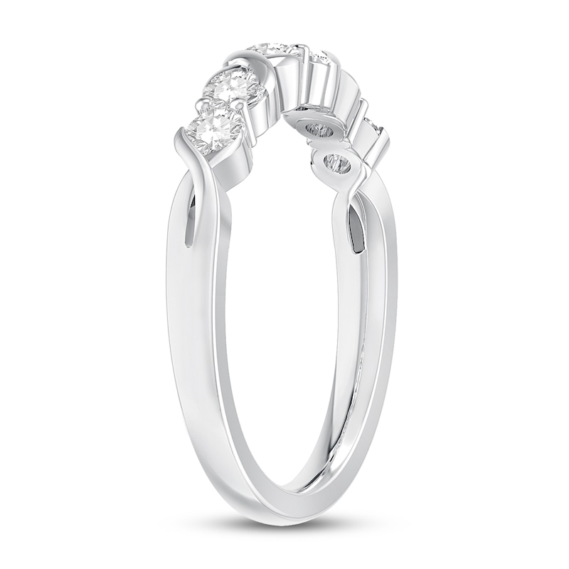 Main Image 2 of Previously Owned Diamond Anniversary Ring 5/8 ct tw Round-Cut 10K White Gold