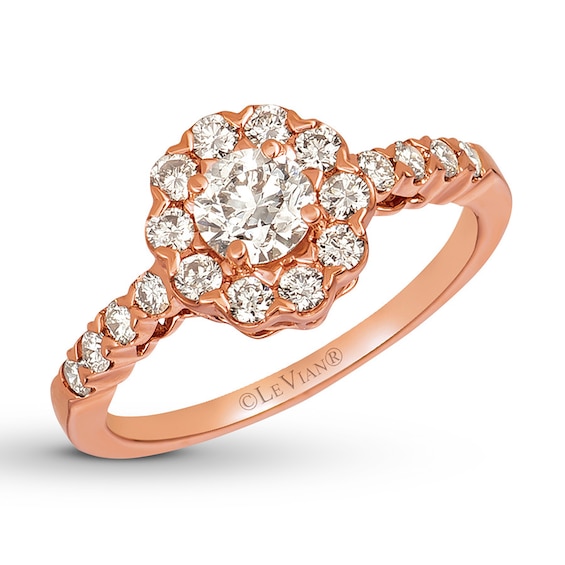 Previously Owned Le Vian Nude Diamond Ring 1 ct tw 14K Strawberry Gold