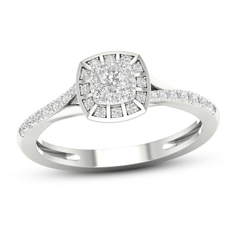 Main Image 1 of Previously Owned Diamond Promise Ring 1/4 ct tw Round-cut 10K White Gold
