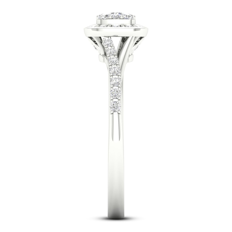 Main Image 2 of Previously Owned Diamond Promise Ring 1/4 ct tw Round-cut 10K White Gold