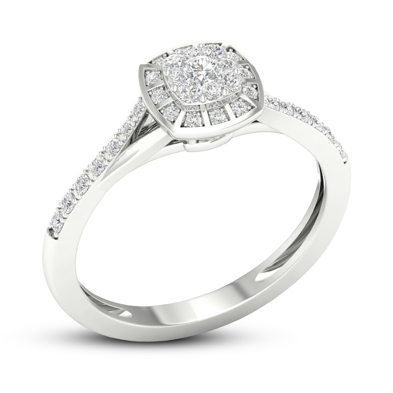 Main Image 4 of Previously Owned Diamond Promise Ring 1/4 ct tw Round-cut 10K White Gold