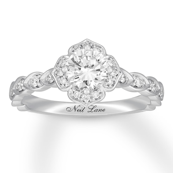 Previously Owned Neil Lane Diamond Engagement Ring 7/8 ct tw 14K White Gold