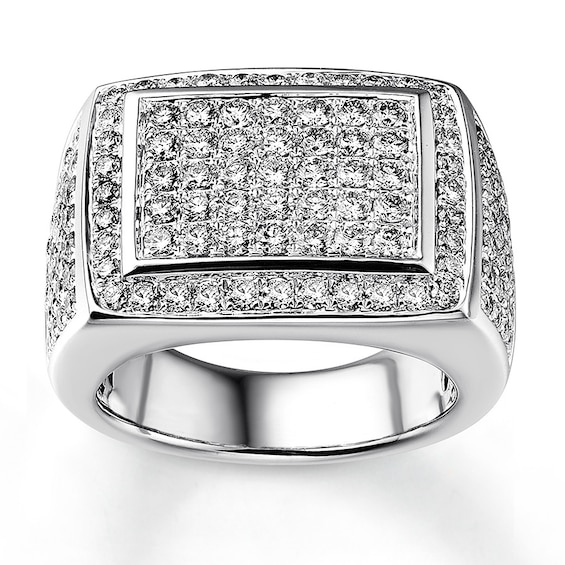 Previously Owned Men's Diamond Band 3 ct tw Round-cut 14K White Gold