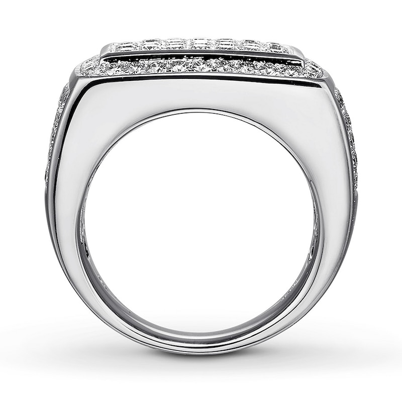 Main Image 2 of Previously Owned Men's Diamond Band 3 ct tw Round-cut 14K White Gold