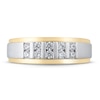 Thumbnail Image 3 of Previously Owned Men's Diamond Wedding Band 1/2 ct tw Round-cut 10K Two-Tone Gold