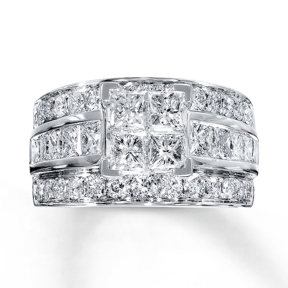 Previously Owned Diamond Engagement Ring 3-5/8 Carats tw 14K White Gold