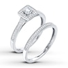 Thumbnail Image 2 of Previously Owned Diamond Bridal Set 1/3 ct tw Round-cut 14K White Gold