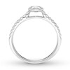Thumbnail Image 2 of Previously Owned Diamond Engagement Ring 3/4 ct tw Oval/Round 14K White Gold