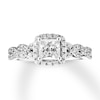 Thumbnail Image 1 of Previously Owned Princess-cut Diamond Engagement Ring 1-1/8 ct tw 14K White Gold