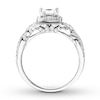 Thumbnail Image 2 of Previously Owned Princess-cut Diamond Engagement Ring 1-1/8 ct tw 14K White Gold