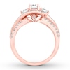 Thumbnail Image 2 of Previously Owned Three-Stone Diamond Engagement Ring 1 3/8 ct tw 14K Rose Gold