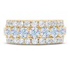 Thumbnail Image 3 of Previously Owned THE LEO First Light Diamond Anniversary Ring 3 ct tw Round-cut 14K Yellow Gold