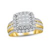 Thumbnail Image 1 of Previously Owned Multi-Diamond Engagement Ring 2 ct tw Princess & Round-cut 14K Yellow Gold