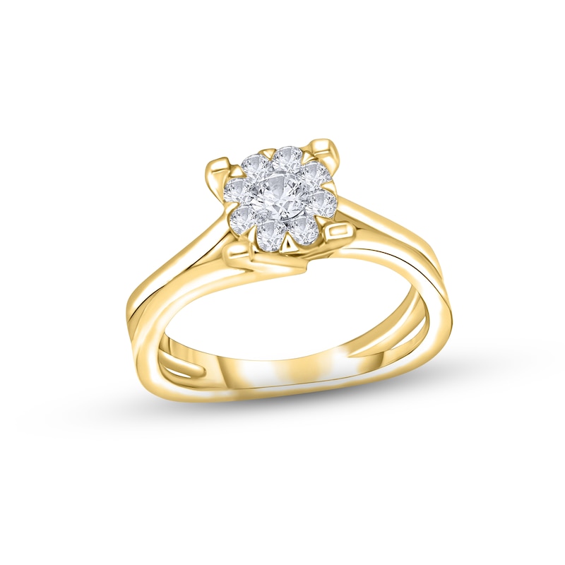 Main Image 1 of Previously Owned Diamond Engagement Ring 1/5 ct tw Round-cut 14K Yellow Gold