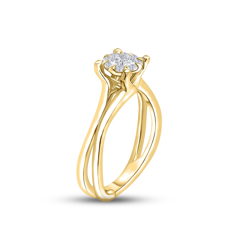 Main Image 2 of Previously Owned Diamond Engagement Ring 1/5 ct tw Round-cut 14K Yellow Gold