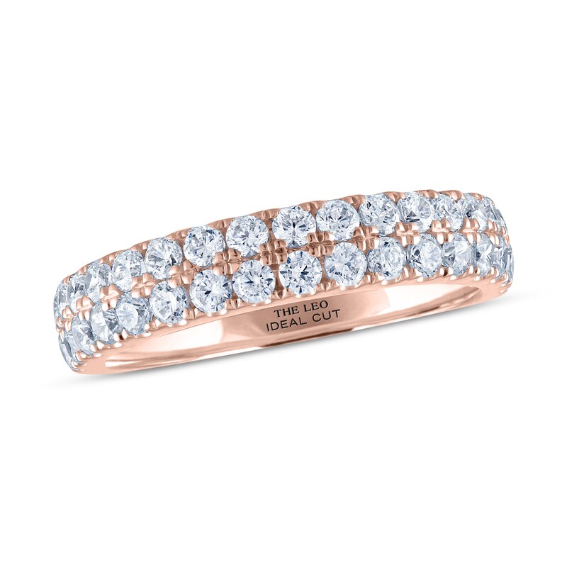 Main Image 1 of Previously Owned THE LEO Ideal Cut Diamond Anniversary Ring 1 ct tw 14K Rose Gold