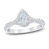 Thumbnail Image 1 of Previously Owned Diamond Engagement Ring 7/8 ct tw Pear-shaped & Round-cut 14K White Gold