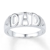 Thumbnail Image 1 of Previously Owned Diamond &quot;Dad&quot; Ring 1/15 ct tw Round-cut 10K White Gold