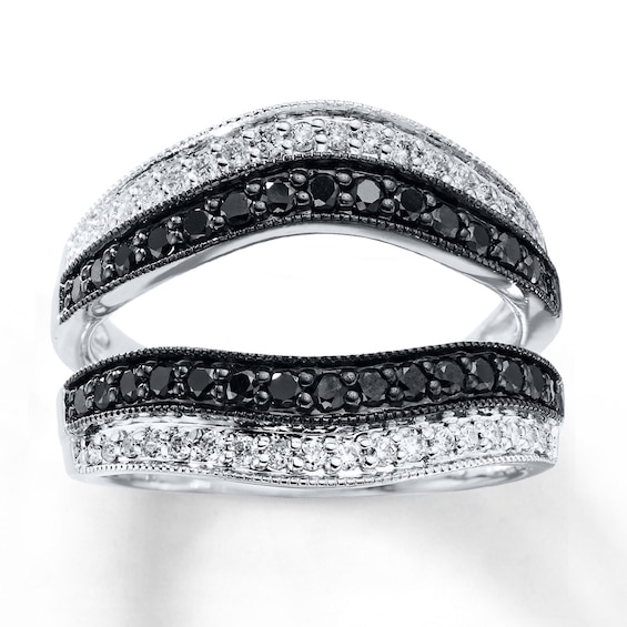 Previously Owned Black & White Diamonds 3/4 ct tw Enhancer 14K White Gold