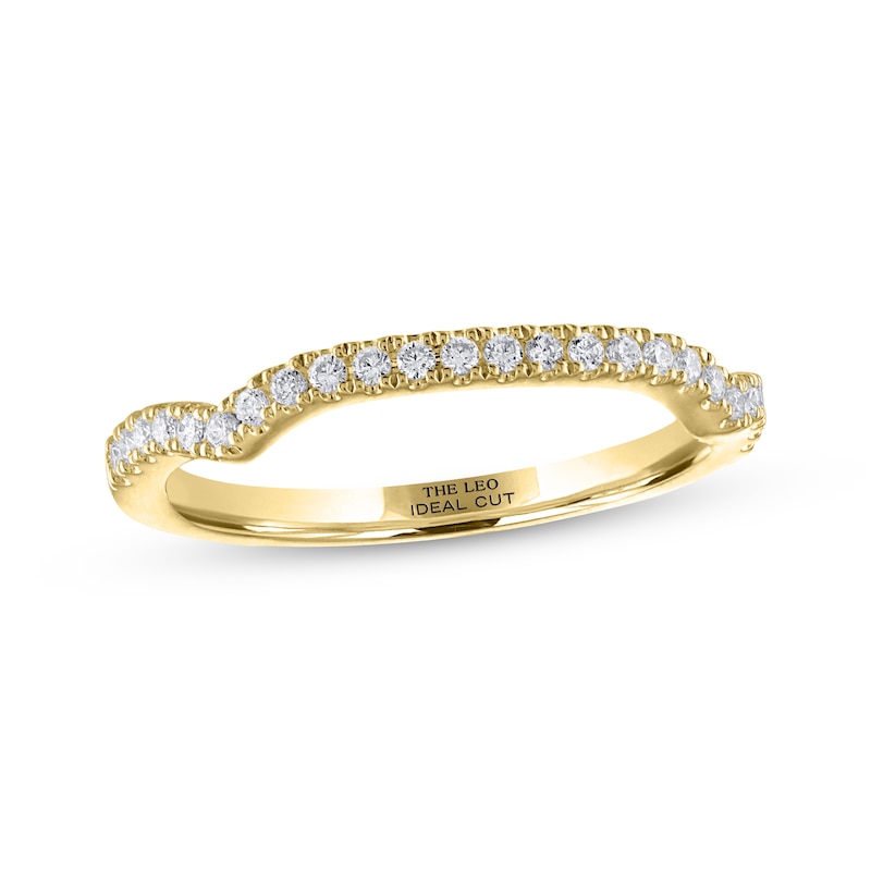 Main Image 1 of THE LEO Ideal Cut Round-Cut Diamond Wedding Band 1/5 ct tw 14K Yellow Gold