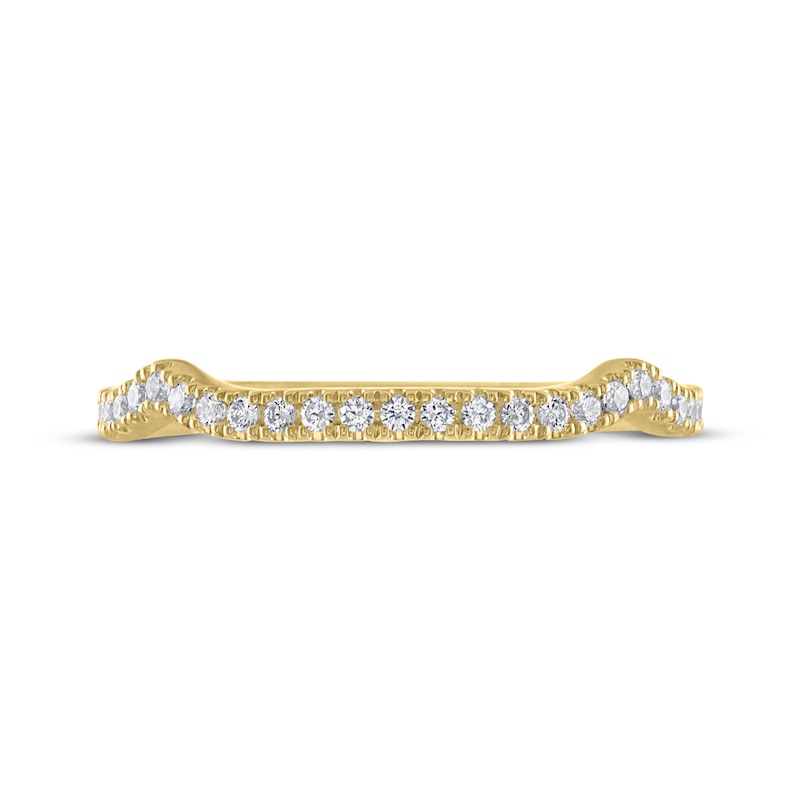 Main Image 3 of THE LEO Ideal Cut Round-Cut Diamond Wedding Band 1/5 ct tw 14K Yellow Gold
