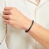 Thumbnail Image 3 of Men's Chain Bracelet Black & Blue Ion-Plated Stainless Steel 9&quot;