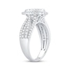 Multi-Diamond Center Pear Frame Engagement Ring 1-1/4 ct tw 14K White Gold