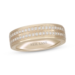 Neil Lane Men’s Round-cut Diamond Wedding Band 1/2 ct tw 14K Yellow Gold
