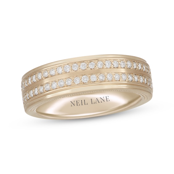 Neil Lane Men’s Round-cut Diamond Wedding Band 1/2 ct tw 14K Yellow Gold