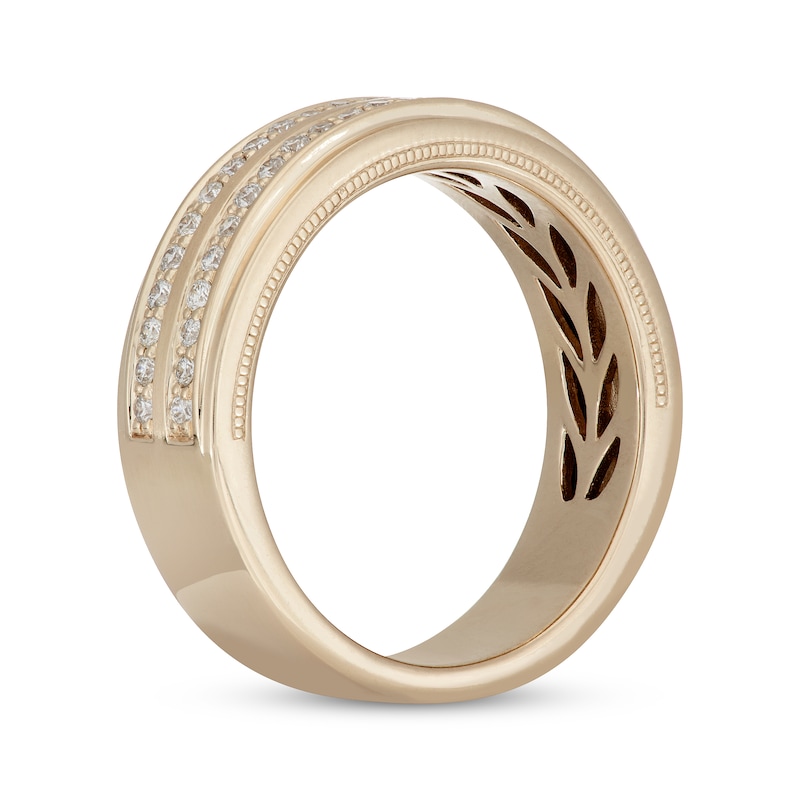 Main Image 2 of Neil Lane Men’s Round-cut Diamond Wedding Band 1/2 ct tw 14K Yellow Gold