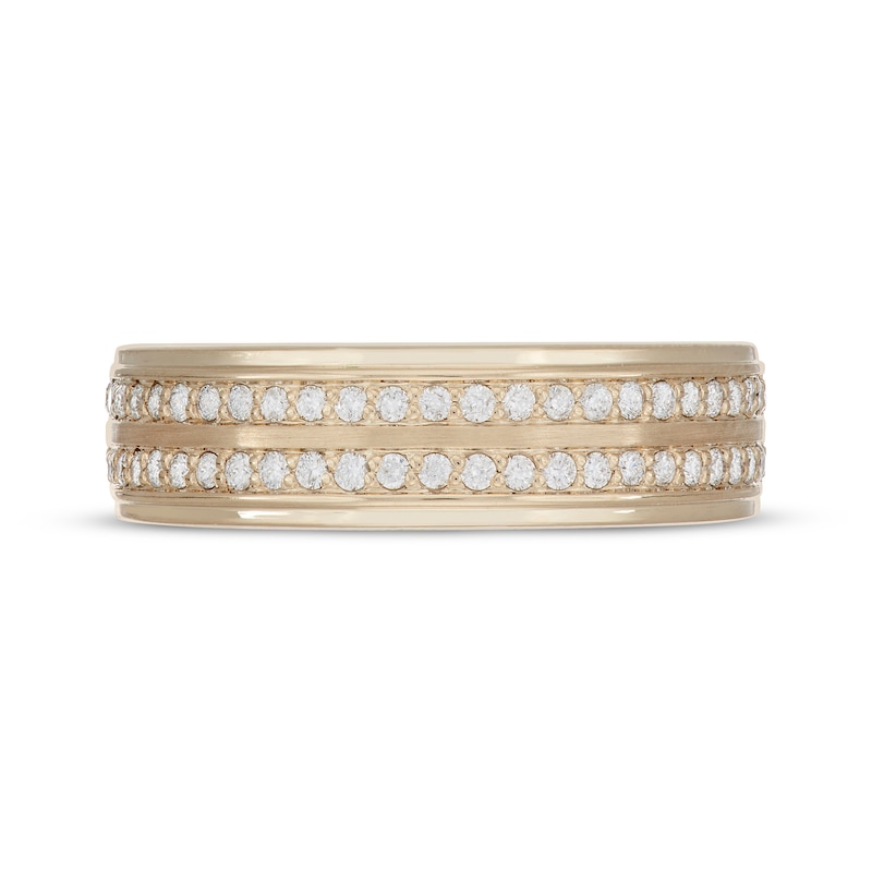 Main Image 3 of Neil Lane Men’s Round-cut Diamond Wedding Band 1/2 ct tw 14K Yellow Gold